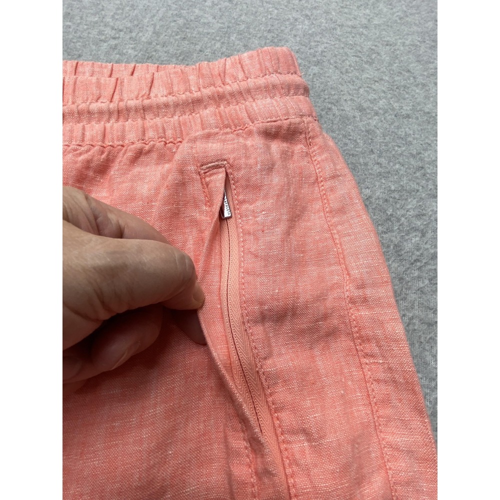 Athleta Retreat Linen Pant Womens 14 Pink Lightweight Easy Care‎ Secure Pockets - Picture 3 of 12